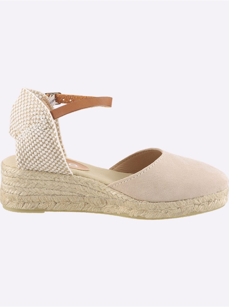 Sandales Compensées De Fabrication Espagnole - Taille Standard - helline Beige - Kiabi