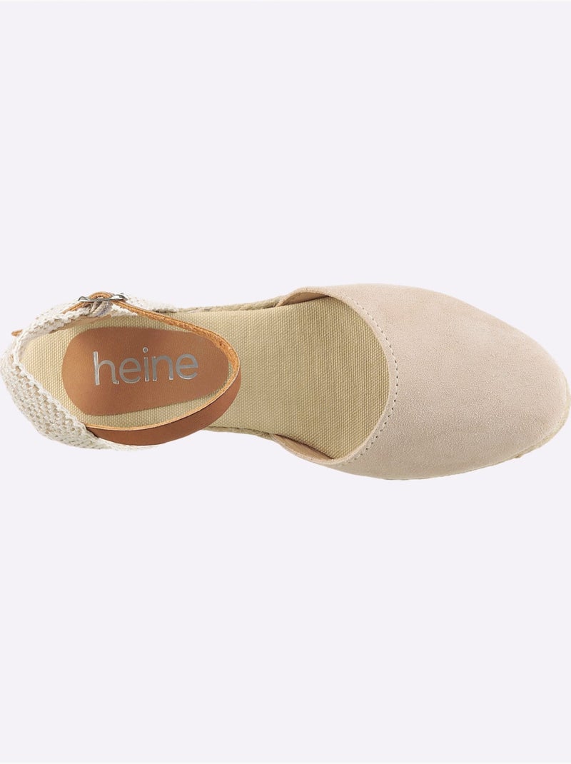 Sandales Compensées De Fabrication Espagnole - Taille Standard - helline Beige - Kiabi