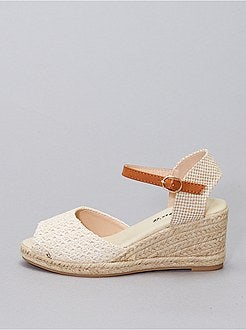 Sandales compensées en corde - Kiabi