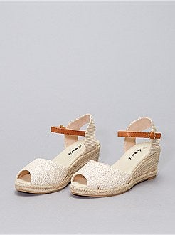 Sandales compensées en corde - Kiabi
