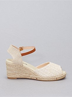 Sandales compensées en corde - Kiabi