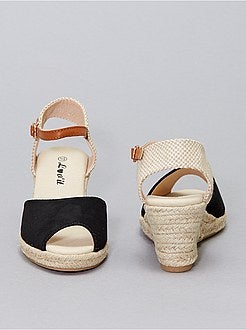 Sandales compensées en corde - Kiabi