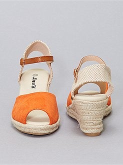 Sandales compensées en corde - Kiabi