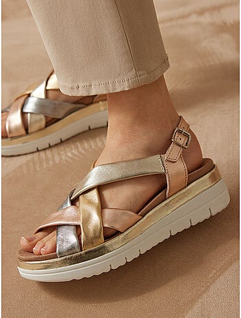 Sandales compensées épaisse semelle