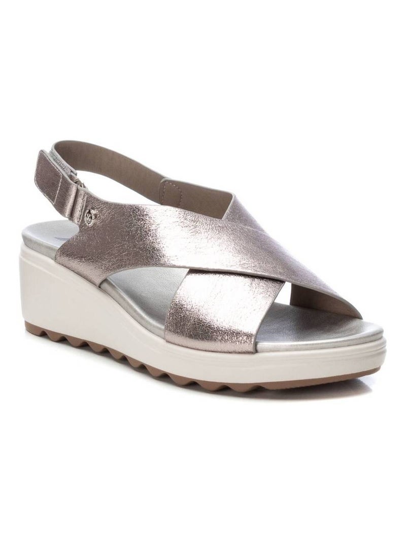 Sandales compensées femme Argent - Kiabi