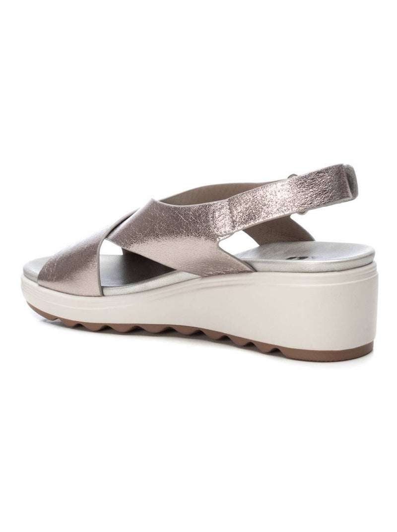 Sandales compensées femme Argent - Kiabi