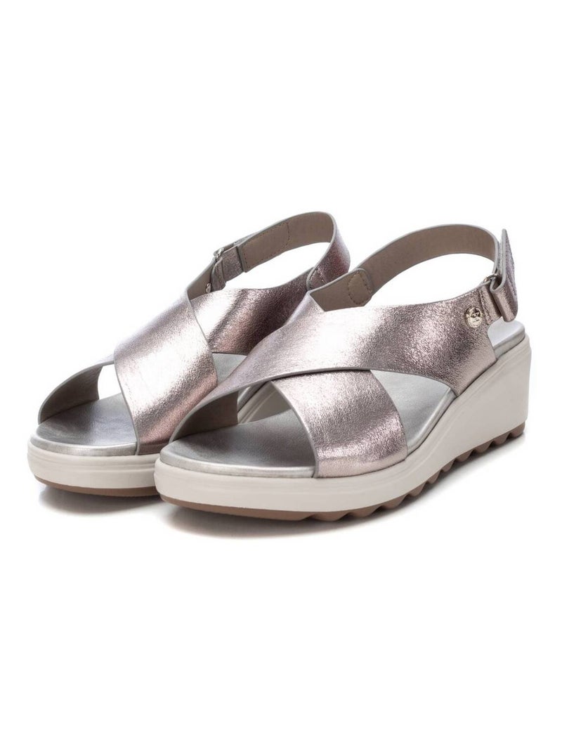 Sandales compensées femme Argent - Kiabi