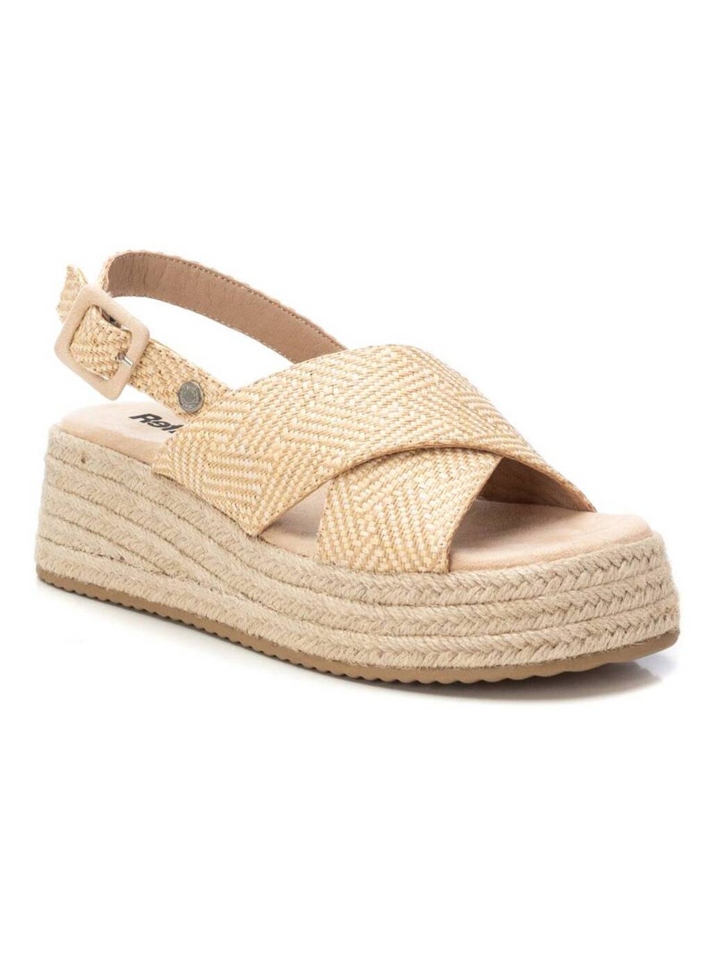 Sandales compensées femme Beige - Kiabi