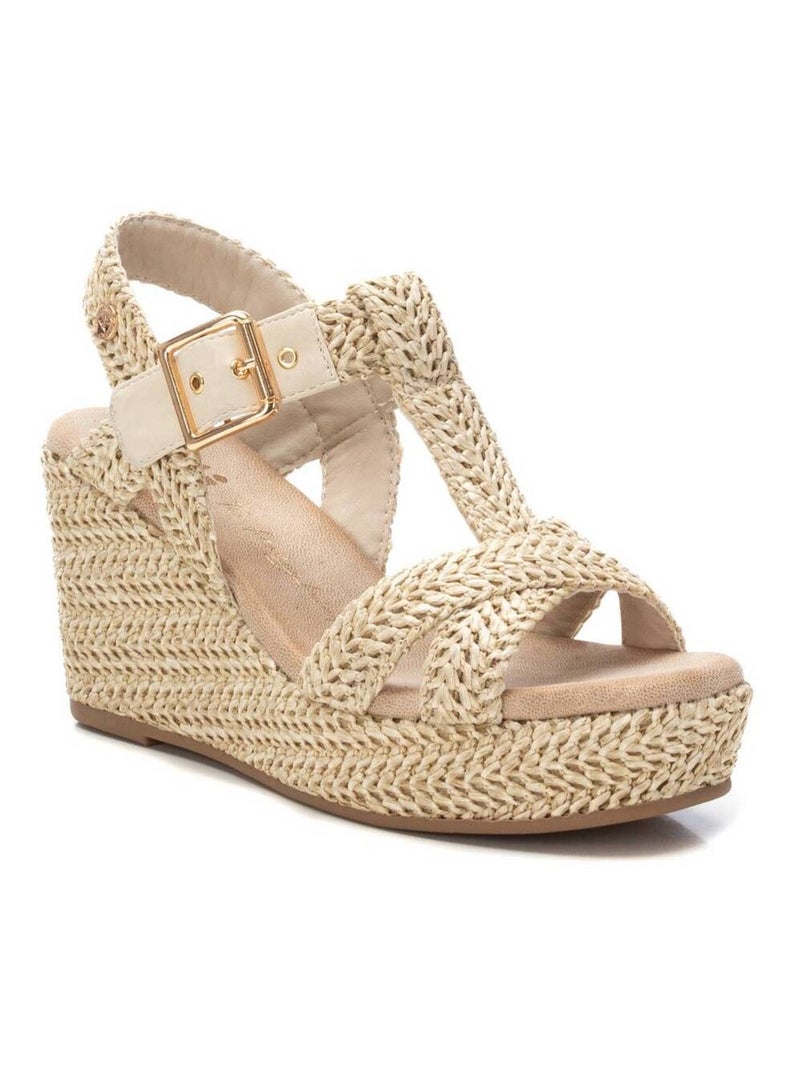 Sandales compensées femme Beige - Kiabi