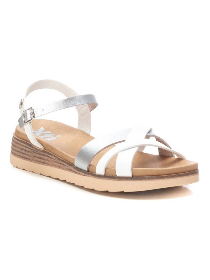 Sandales compensées femme Blanc - Kiabi