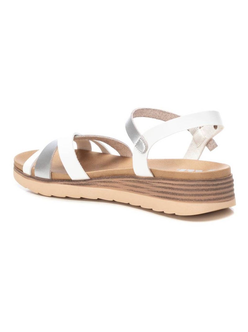 Sandales compensées femme Blanc - Kiabi