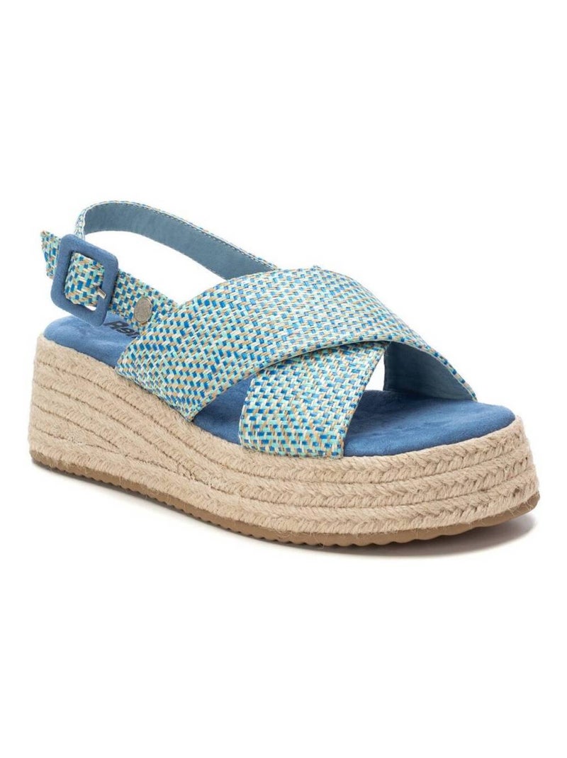Sandales compensées femme Bleu - Kiabi