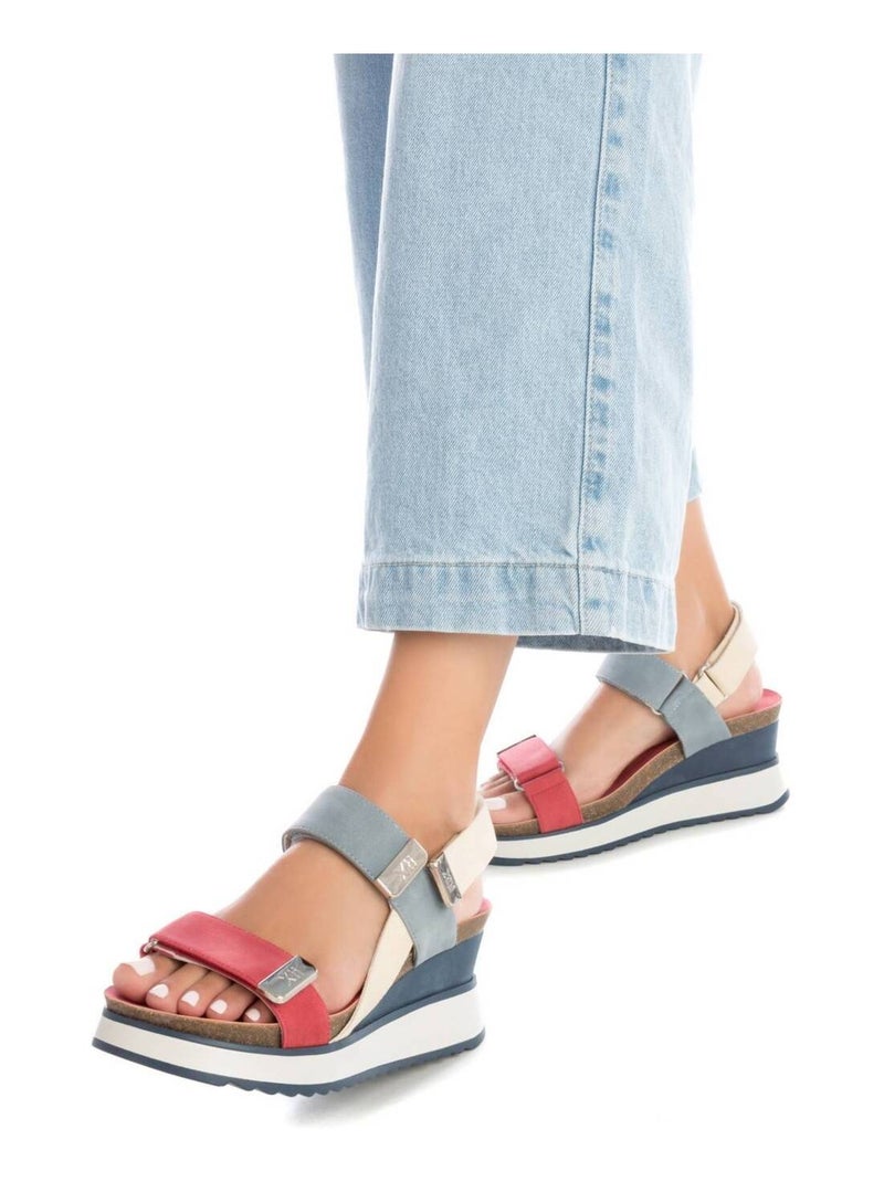 Sandales compensées femme Bleu - Kiabi