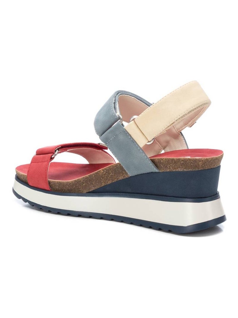 Sandales compensées femme Bleu - Kiabi