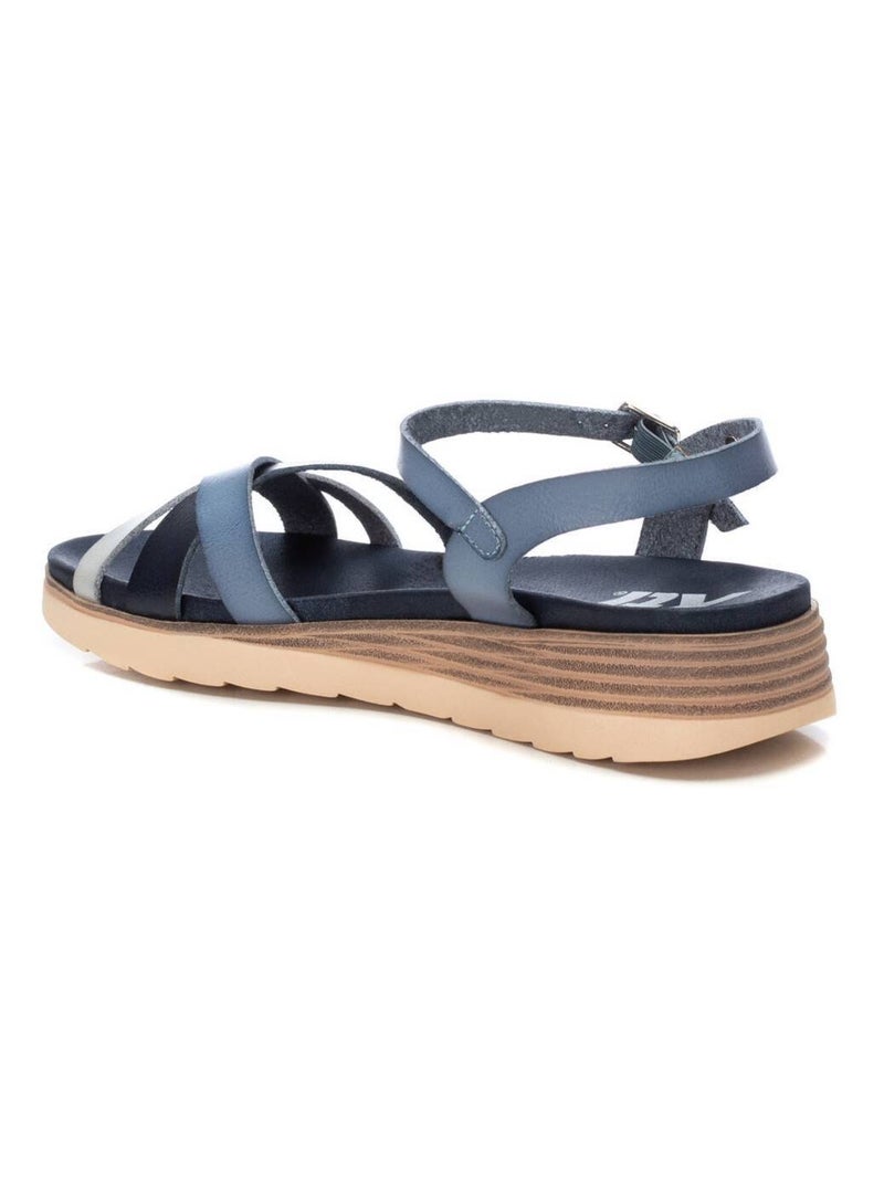 Sandales compensées femme Bleu - Kiabi