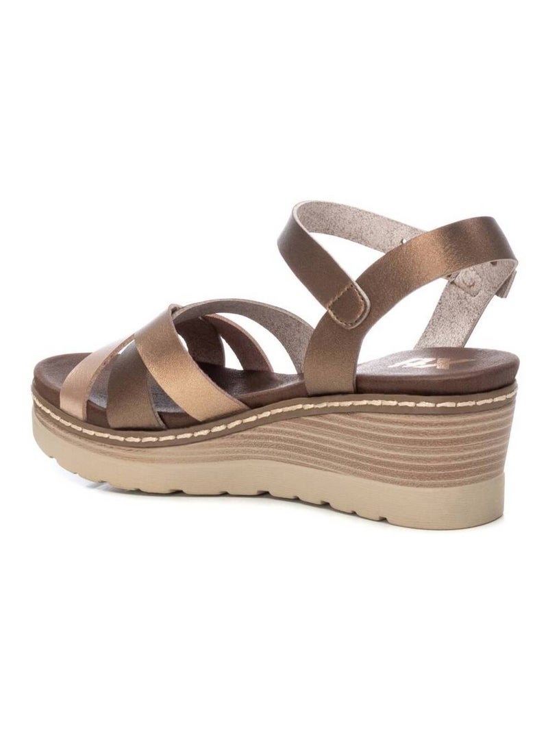 Sandales compensées femme Bronze - Kiabi