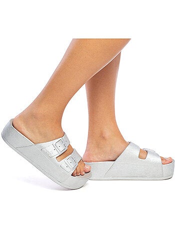 Sandales compensées Femme CAIPIRINHA METALLIC