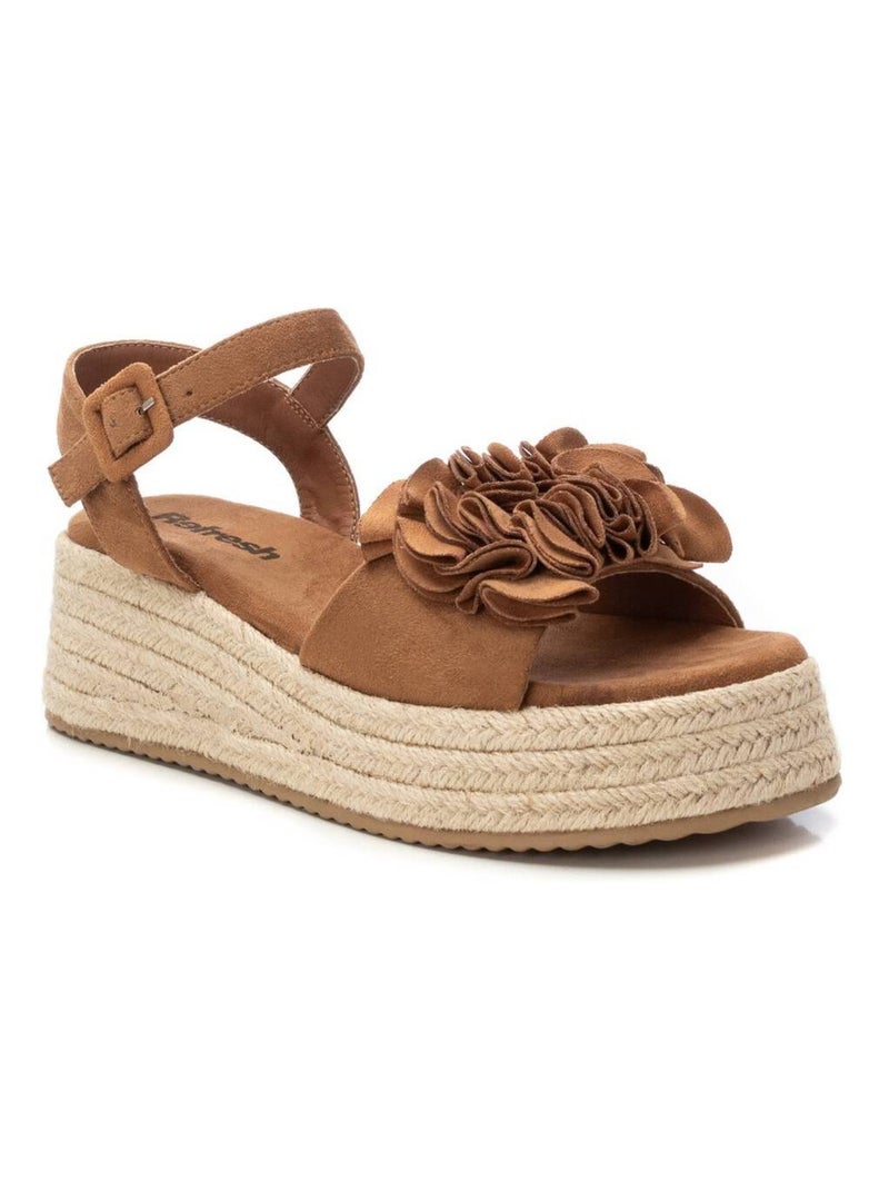 Sandales compensées femme Camel - Kiabi