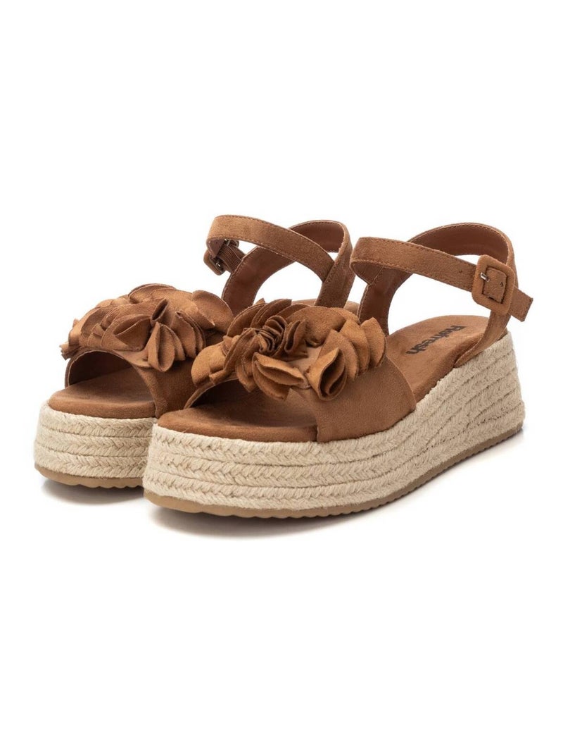 Sandales compensées femme Camel - Kiabi