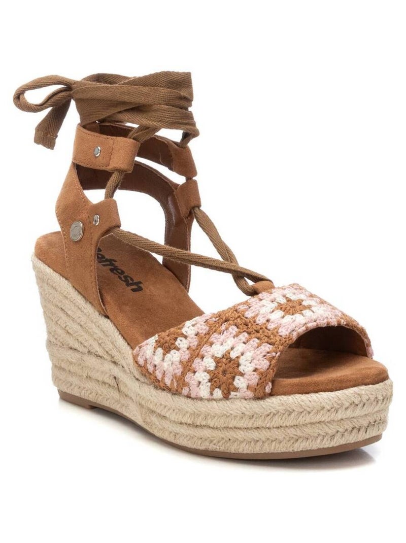 Sandales compensées femme Camel - Kiabi