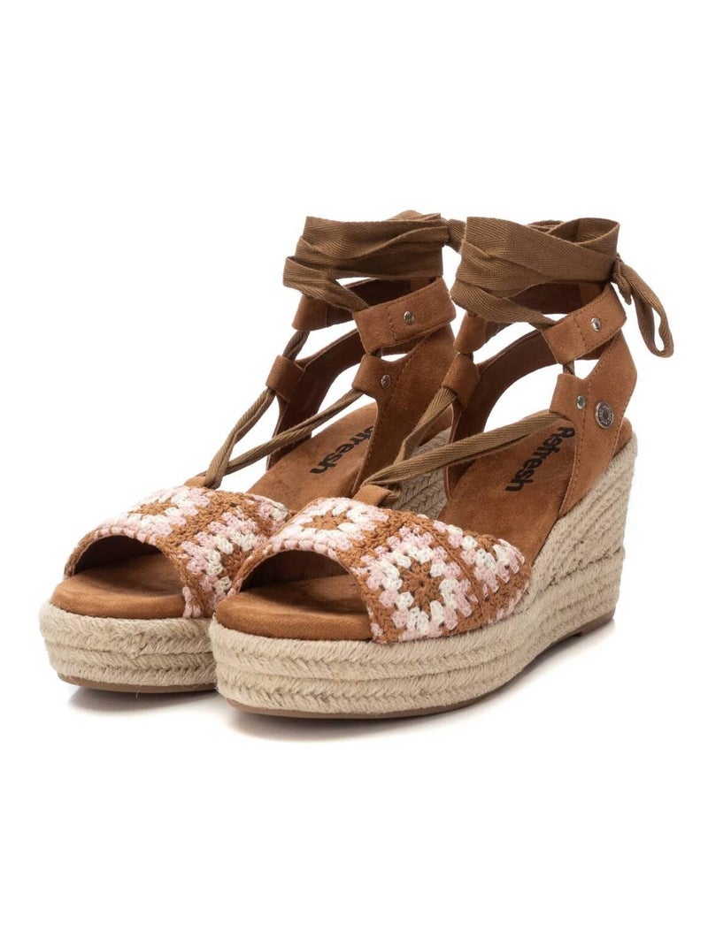Sandales compensées femme Camel - Kiabi