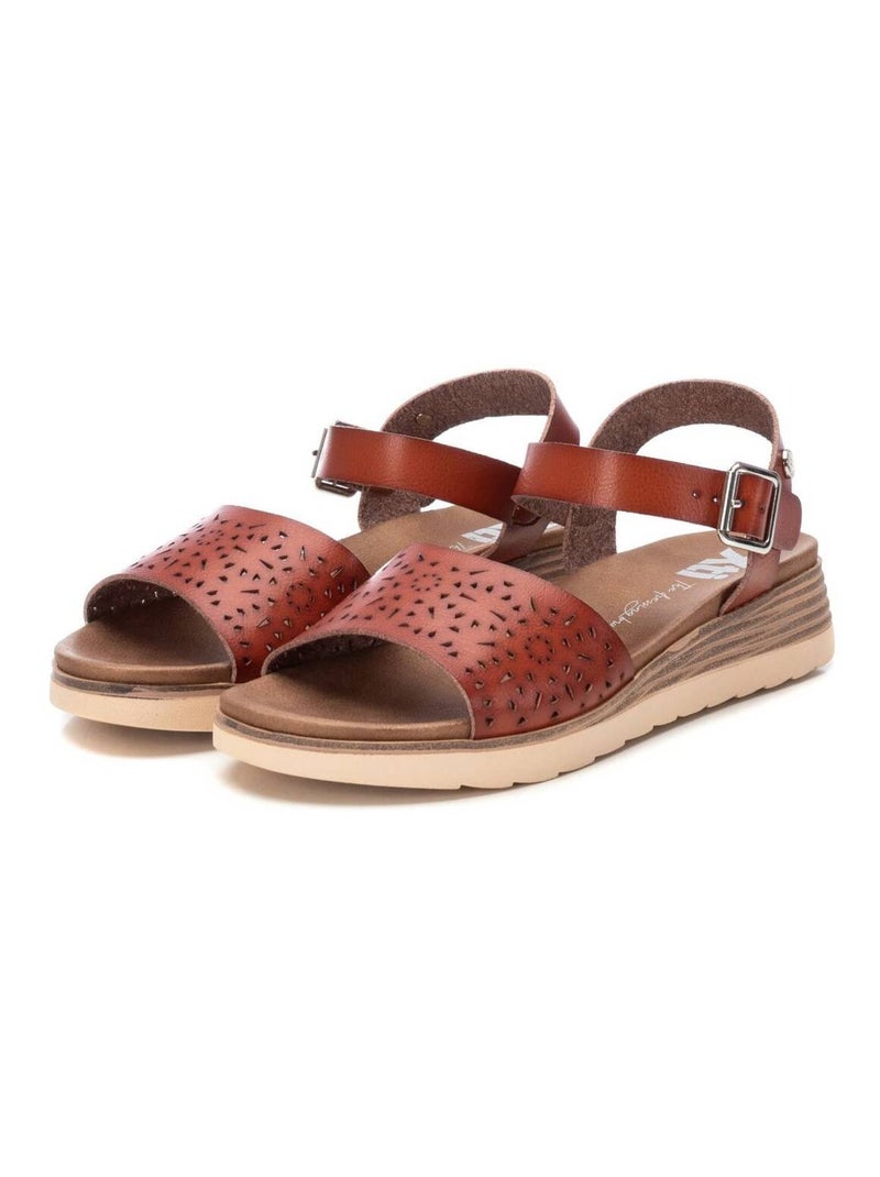 Sandales compensées femme Camel - Kiabi
