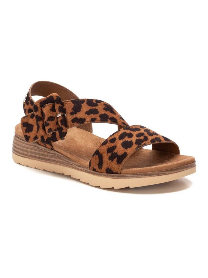 Sandales compensées femme Camel - Kiabi
