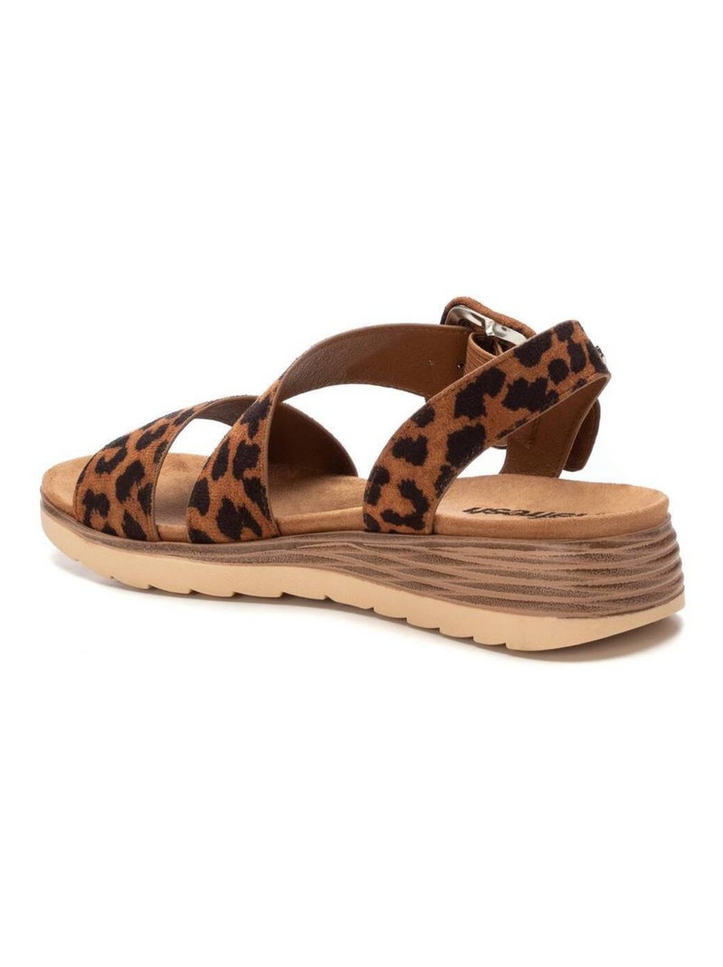 Sandales compensées femme Camel - Kiabi