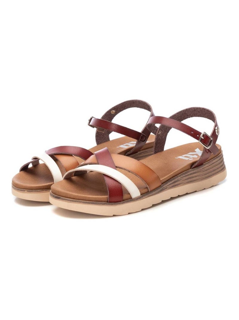 Sandales compensées femme Camel - Kiabi