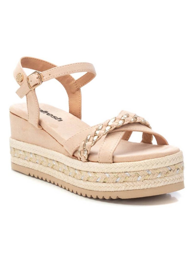 Sandales compensées femme Crème - Kiabi
