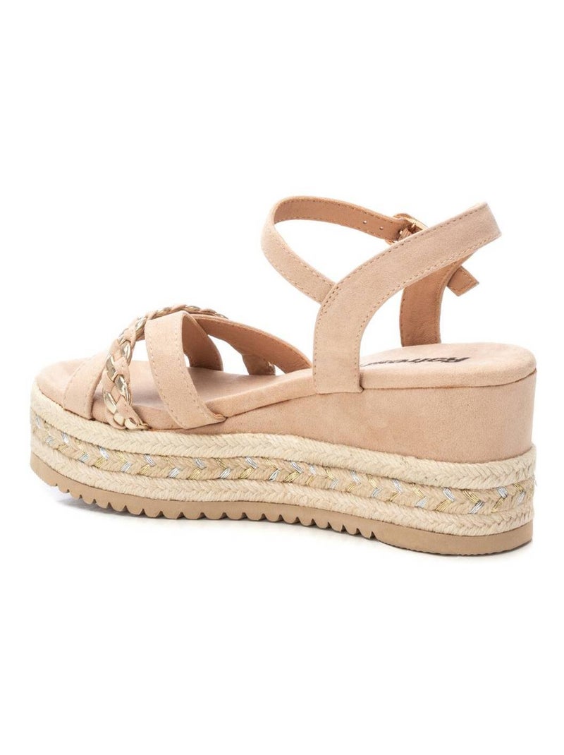 Sandales compensées femme Crème - Kiabi