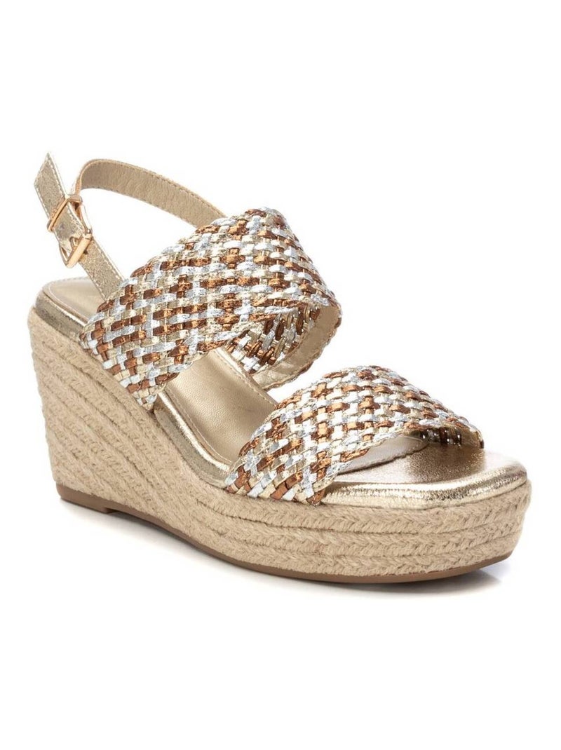 Sandales compensées femme Doré/or - Kiabi