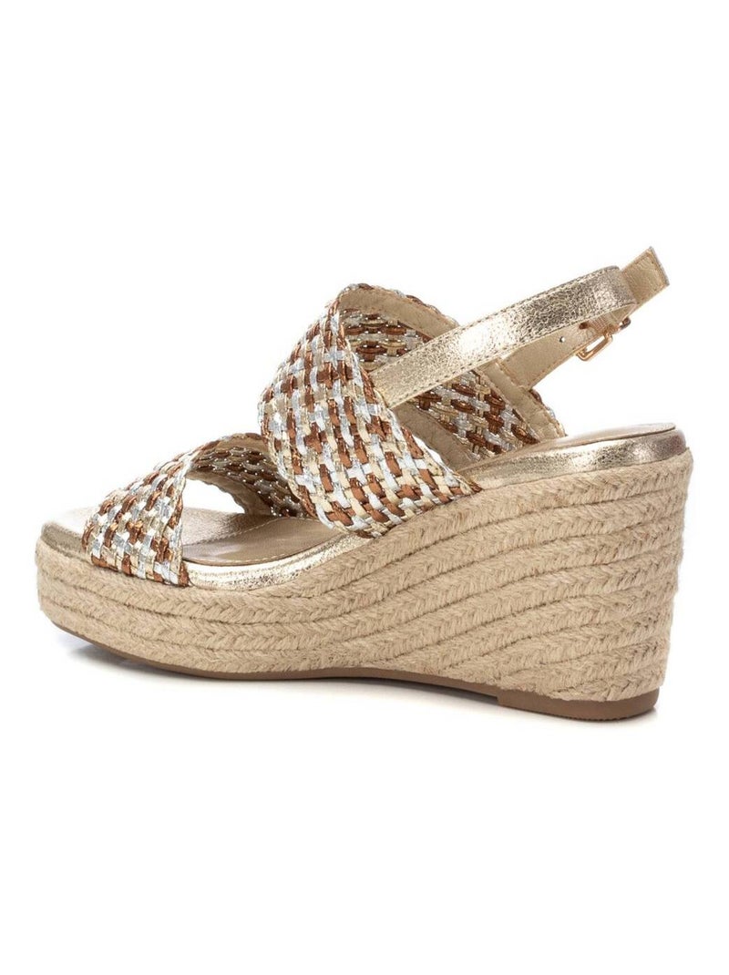 Sandales compensées femme Doré/or - Kiabi