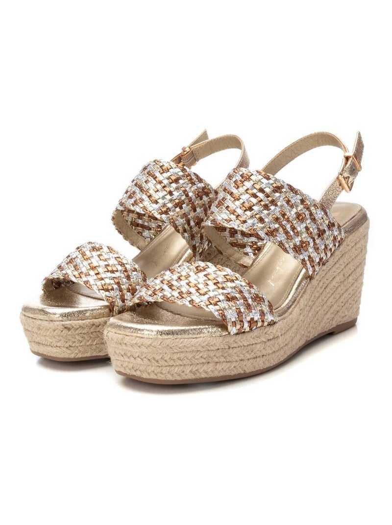 Sandales compensées femme Doré/or - Kiabi