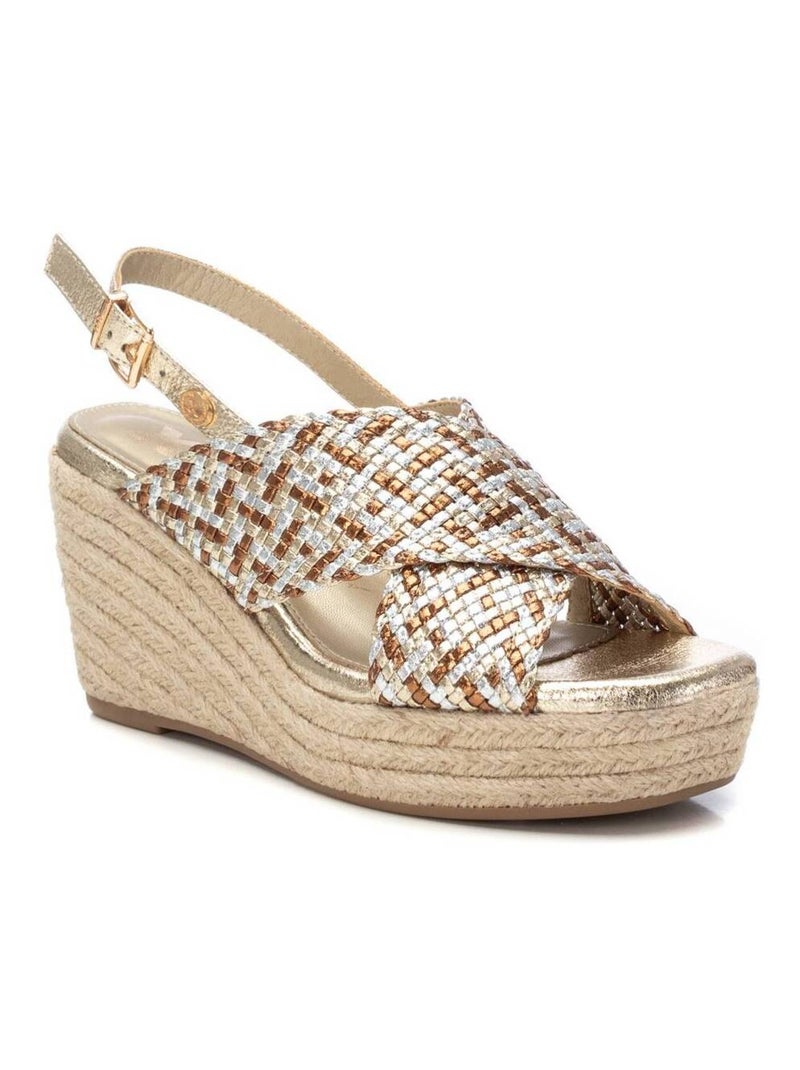 Sandales compensées femme Doré/or - Kiabi