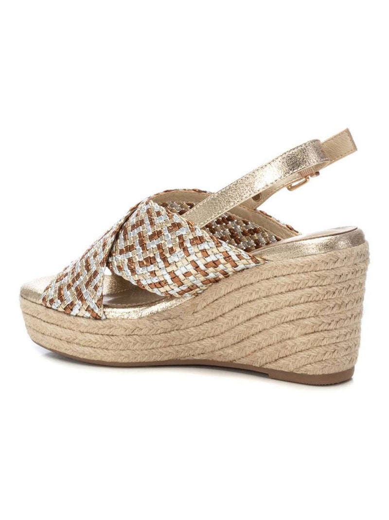 Sandales compensées femme Doré/or - Kiabi