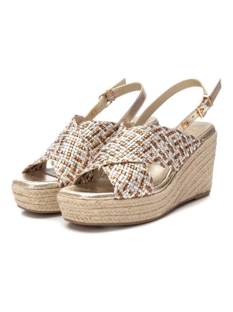 Sandales compensées femme Doré/or - Kiabi