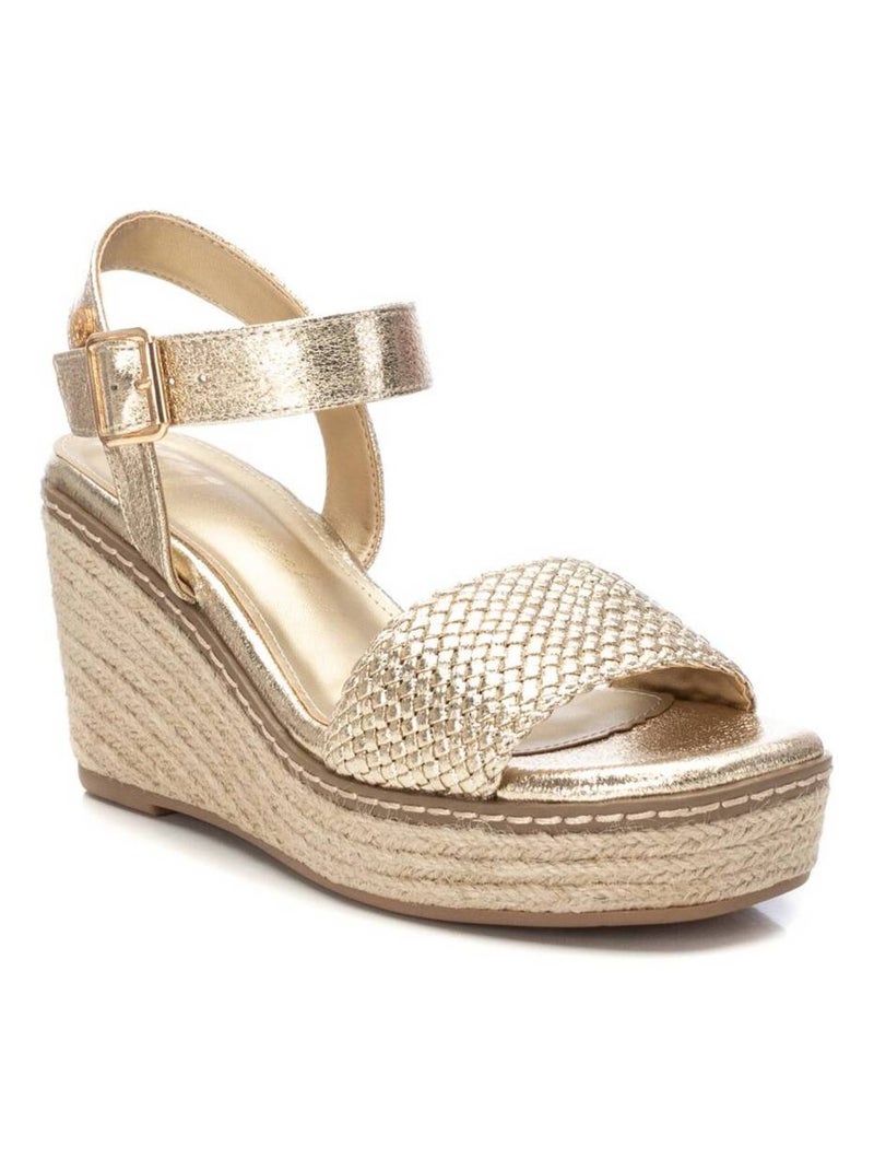 Sandales compensées femme Doré/or - Kiabi