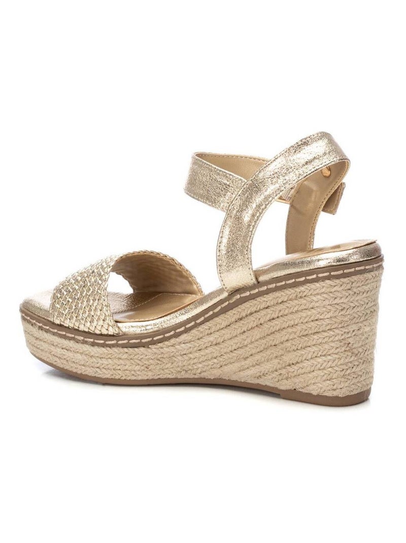 Sandales compensées femme Doré/or - Kiabi