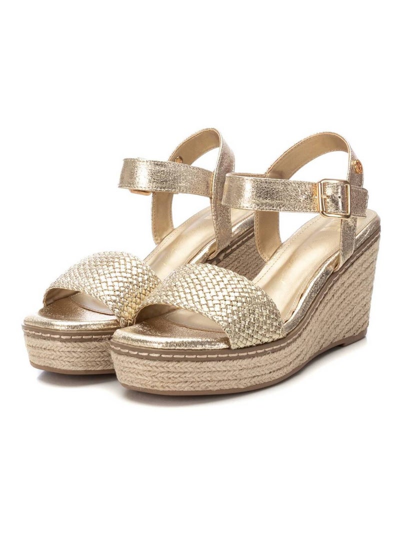 Sandales compensées femme Doré/or - Kiabi