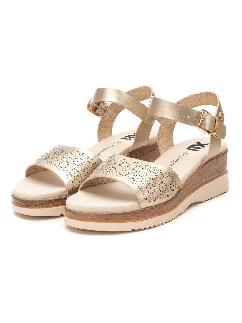 Sandales compensées femme Doré/or - Kiabi