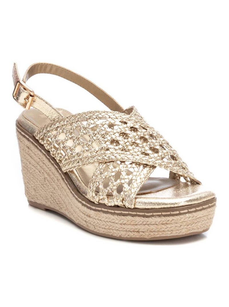 Sandales compensées femme Doré/or - Kiabi