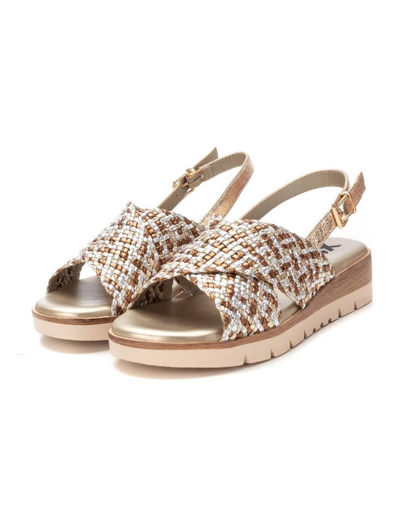 Sandales compensées femme Doré/or - Kiabi