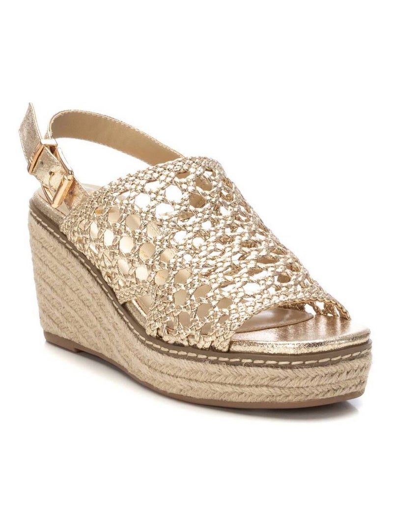 Sandales compensées femme Doré/or - Kiabi