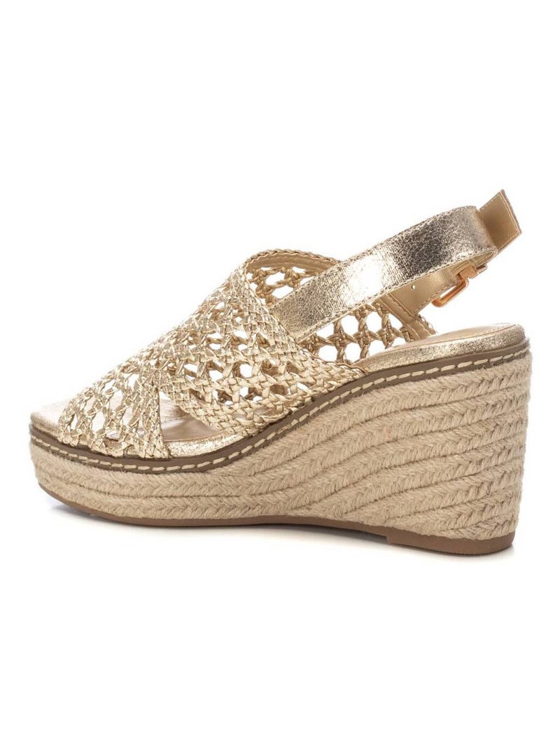 Sandales compensées femme Doré/or - Kiabi