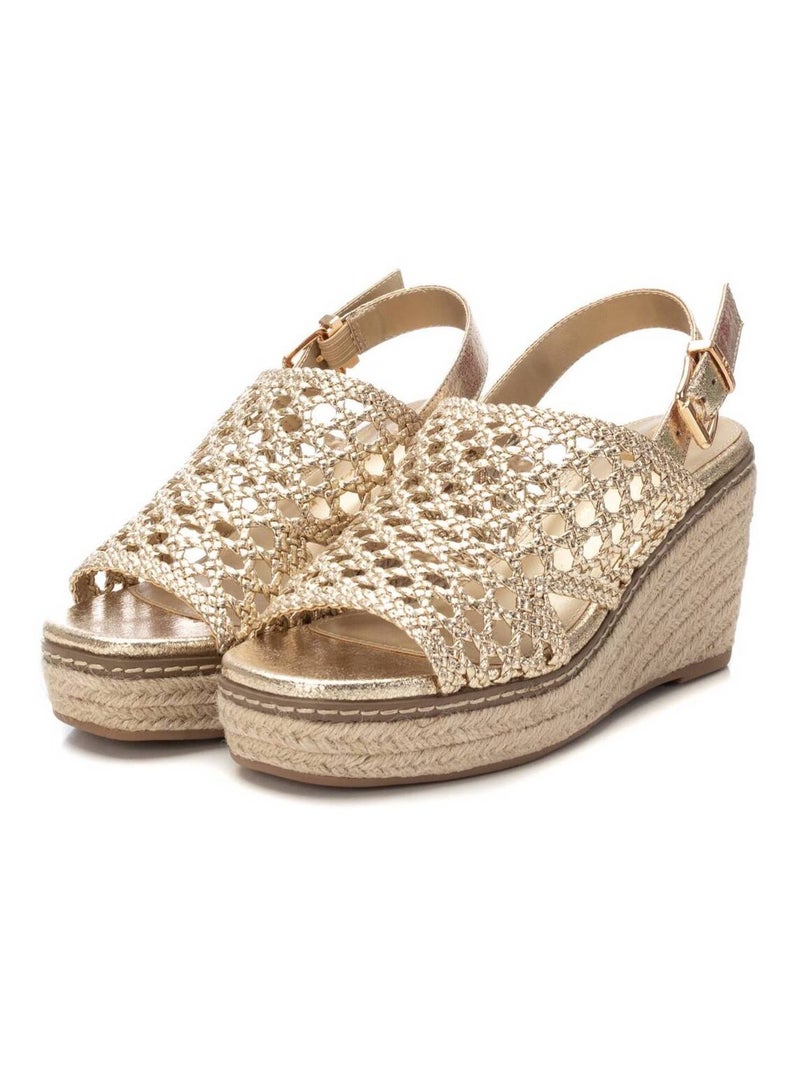 Sandales compensées femme Doré/or - Kiabi