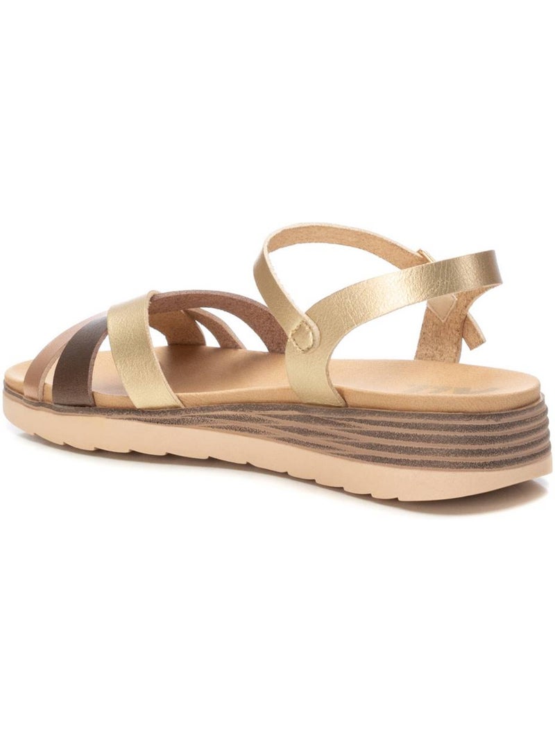 Sandales compensées femme Gold - Kiabi