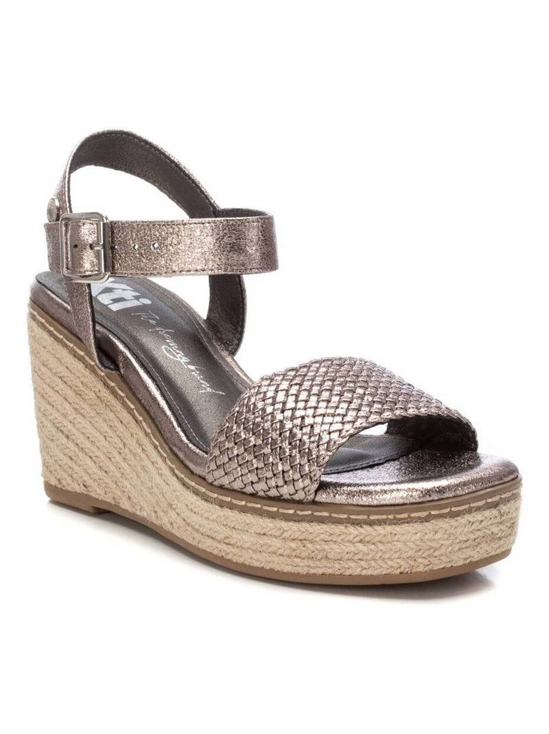 Sandales compensées femme Gris Gris - Kiabi