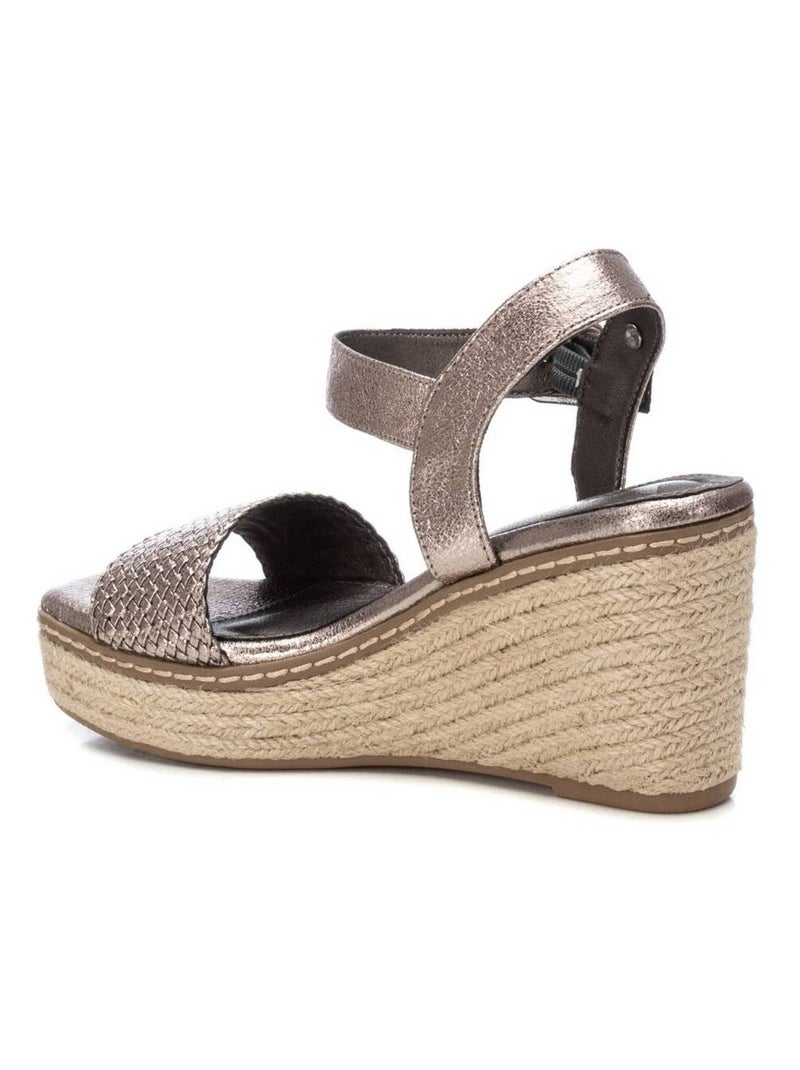 Sandales compensées femme Gris Gris - Kiabi