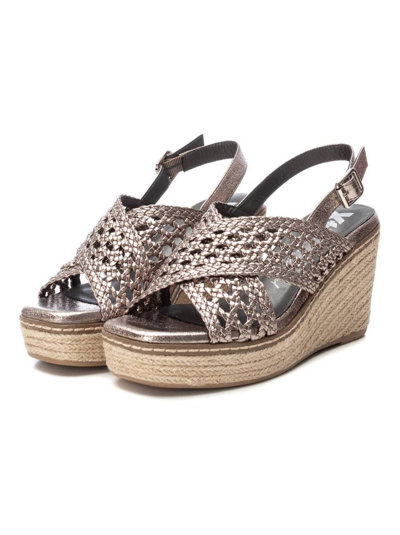 Sandales compensées femme Gris Gris - Kiabi